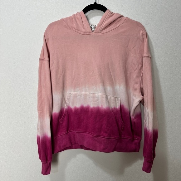 NWOT Wildfox Women’s Size Med M Sherbet Dip Dye Pink Tie-Dye Hoodie Sweatshirt - Picture 1 of 5